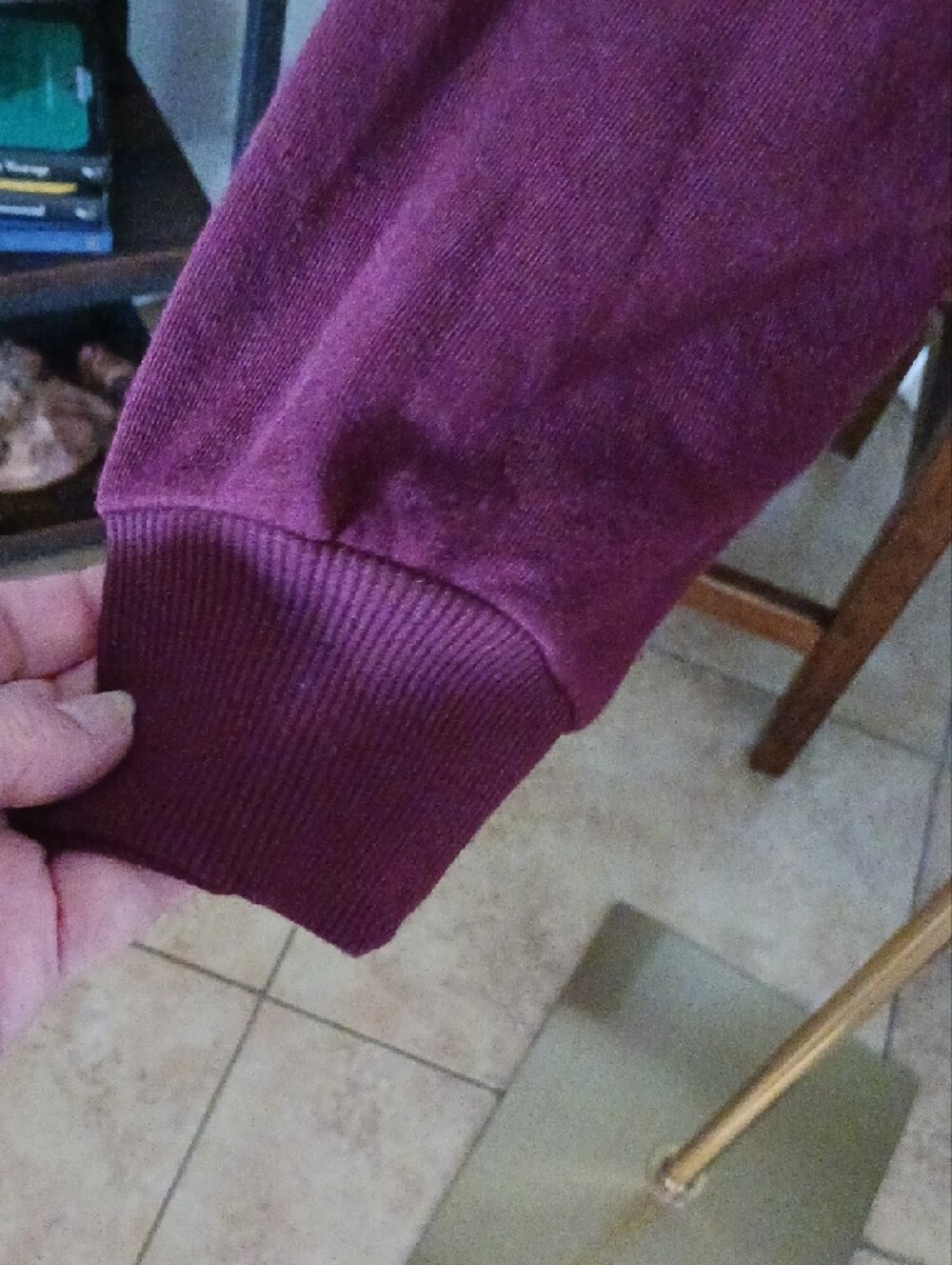 NEW!! Maroon LA Snap-Button Pullover Sweatshirt - Picture 6 of 12